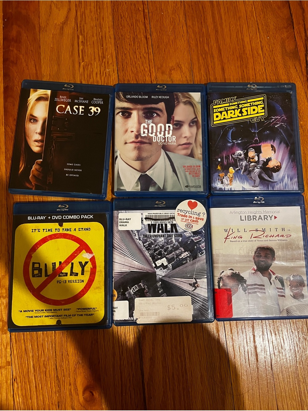 6 Blu-ray Movie Lot Case 39 Good Doctor Family Guy Dark Side Bully The Walk King